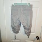 Lee Women's Casual Gray Crop Capri Pants Tie Hem 8 Photo 6