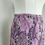 American Vintage Vintage Y2K Katie Lin Woman Purple Pink Animal Print High Waist Midi Skirt 3X Photo 2