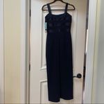 JS Collections 🆕  | Navy Blue Formal Gown Slit 6 Photo 4