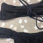 Blackbough  Swim Bikini Set Jaguar Roselle roses cheeky ruched bottoms halter top Photo 5