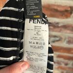 Fendi Black Stripe Knit Drop Waist Mini Dress Size 42 Photo 10