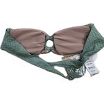 NWT PQ Swim Aquarius Ring Bandeau Green Strapless Bikini Top Size small Photo 3