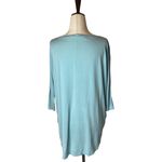 Michael Stars Light Blue Hi Lo Asymmetrical Hem Pullover Tee Size OS Photo 3