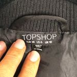 Topshop Women’s Black and Gold Bomber Puffer Jacket Size 6 / M Photo 7