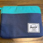 Herschel Supply Company Hershel Colorblock Top Zipper Padded Case Tablet Ipad Pouch Blue Turquoise Photo 0