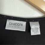 Chico's Chico’s Travelers Black Faux Wrap Dress Polka Dot Size Large Chico’s Size 2 Photo 2