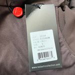 Tadashi Shoji Tadashi chocolate brown silk chiffon V-neck midi dress size 2 XS extra small NWT Photo 7