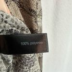 The Limited  Snakeskin Print Button-Up Long Sleeve Blouse Womens XS Brown Photo 2