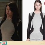 Helmut Lang  Two-Tone Wavy Hi-Lo Sweater Gray Black Alpaca Blend‎ Size Small Photo 2