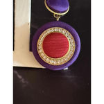 Funky Purple & Red Drop Earrings with a Blingy Twist Photo 4