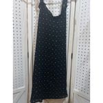 Crescent  Black Star Print Ruffle Strap Midi Dress Women's Size M Photo 1
