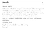 Modcloth  retro black and white Polkadot One-Piece Swimsuit Monokini Photo 7