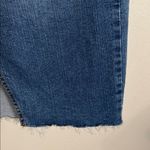 Torrid  Feel The Fit Blue Denim Jean Skirt with Front Slit Raw Hem size 16 Photo 5