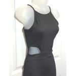 Pretty Little Thing Black Cutout Halter Neck Bodycon Mini Dress 2 Goth Clubwear XS Photo 1