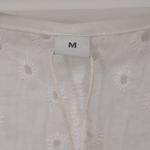 White Eyelet Tie Shoulder Shift Dress Womens Swim Cover Vacation Poolside Size M Size M Photo 2