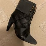Free People RARE  x Jeffrey Campbell Bray Heeled Boot Black Gray Victorian fall Photo 9