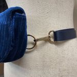 Fable England Navy Velvet Waist Bag Gold Bee Emblem Minimalist Cottagecore Twee Blue Photo 1