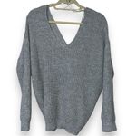 Francesca's small twist back pullover sweater long sleeve relaxed fit v Photo 1