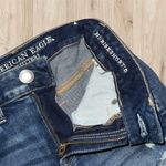 American Eagle  Shorts Women’s 0 Blue Hi Rise Shortie Stretch Floral Embroidered Photo 2