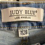 Judy Blue  boyfriend jeans light wash frayed distressed Sz 28 Photo 4