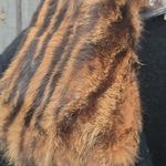 Mainbocher Black Trench Coat with Faux Fur Collar 100% Wool Size M Photo 4