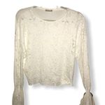Pointelle white lace top Medium/Large Photo 2