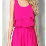 Soprano  Ruffle Romper Shorts Sleeveless Pink Key Hole Back Women’s Medium Photo 0