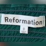 Reformation  Emersyn Dress Emerald Green Midi Ruffle Hem Sweetheart Size 0 Photo 9