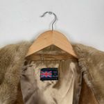 Vintage 70’s Lilli Ann London Leathers Faux Fur Coat With Genuine Leather Trim Brown Size M Photo 3