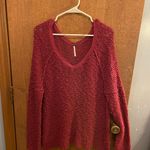 Free People Songbird Sweater Maroon Medium Photo 1