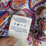 Lands' End  Paisley Embroidered Tunic Top Size XL Multicolor Lightweight Boho Fall Photo 9