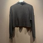 Free People  Women’s Gray Waffle knit cropped Mockneck size medium Photo 5