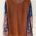 Current Air Smocked Ruffled-Sleeve Blouse Vest Pattern Sleeve Anthropologie Twee Photo 0