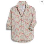 Frank & Eileen Size XS Eileen Relaxed Cotton Floral Button Up Shirt Pink Seafoam Photo 2