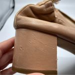 Everlane Nude Leather Round Toe Low Block Heel Womens 10 Chunky Heels Stretch Photo 1