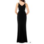XScape Black Beaded Straps Mesh Inset Gown Size 10 $258 5298X Photo 1