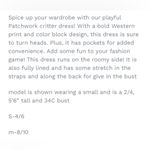 Cotton & Rye Colourful Patchwork Critter & Cactus Square Neck Dress Sz M NWT Blue Size M Photo 2