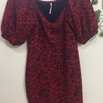 Free People Red Sunset Puff Sleeve Mini Dress Photo 2