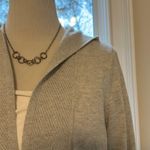 The White Company Hooded Open Cardigan, Merino/Cotton, light Grey, Medium, EUC Silver Photo 2