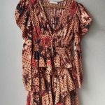 Ulla Johnson  Oni Garden Rose Floral Silk Tiered Puff Long Sleeve Mini Dress Sz 0 Photo 2