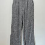 Paige Womens Kara Pants 4 NWT $279 Wide Leg Trouser Knit Heather Gray Pleat Photo 0