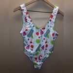 NWOT TRULY White Fruit Print One Piece Swimsuit Size L Photo 4