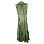 Nordstrom Fourteenth Place Alicia Sage Meadow Green Floral Satin Midi Dress S Photo 3