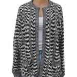 Endless Rose Black and White Fringe Sweater  S/M NWT Photo 1