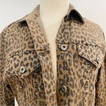 Pistola  leopard print raw hem denim jacket Photo 2