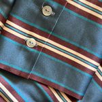 PARIS BLUE STRIPE SILK OVERSIZED PYJAMA SHIRT Photo 5