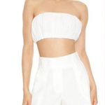 Forever 21 Bubble Bandeau Top in Bright White Photo 5