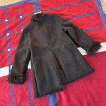 Y2k 90s petite afghan petite black Faux fur trim sleek coat stylish Style & co Size L Photo 1