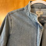 LOGO By Lori Goldstein  Zipper Front Blue Denim Jacket Cloud Wash Pockets Size 14 Photo 2