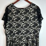Torrid  Black Lace Overlay Dress over Cream Lining – Size 3 Photo 4
